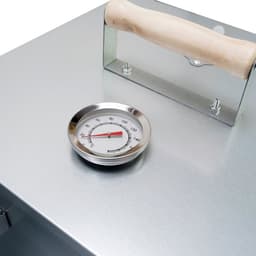 Eurocatch Telescopische Rookoven Vierkant 101 cm - Verzinkt Metalen Rookkast - Smoker voor Buiten met Thermometer en 10 Rookhaken - Extra Rookmot & Gasbrander voor eenvoudig aansteken — thumbnail 2