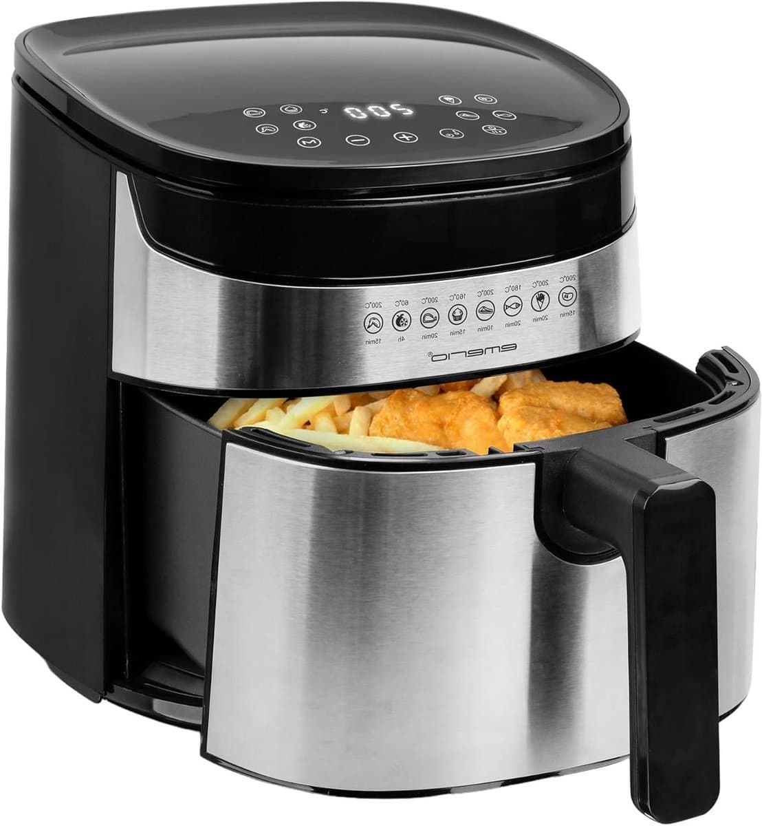Digitale Airfryer - Heteluchtfriteuse XL - Gezond Frituren - 8 Programma's - 4.5 Liter - Zwart Zilver — afbeelding 1