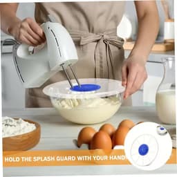 Mengkop Spatbeschermer - Mixer Deksel - Keuken Schoonhouden - Universele Pasvorm - 30 cm Diameter - Blauw — thumbnail 2
