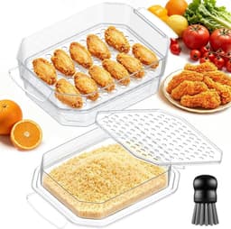Beslagkom - Mengkom Keuken - Bakken En Koken - Inclusief Deksel En Zeef - 10 Liter - Transparant — thumbnail 1