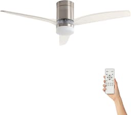 Fantiluxe - Filip - Plafondventilator met verlichting - Zilver - Ø132cm - Afstandsbediening - Met lamp - Plafond ventilator - Slaapkamer — thumbnail 1