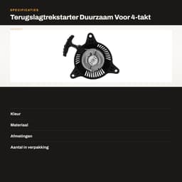 Dailygoods- Terugslagtrekstarter voor 4-takt Motoren - Duurzaam ABS-Materiaal - Nauwkeurige Montage - Geschikt voor GXH50/GXV50/WX15 - Voor Grasmaaier/Whackerplaten - Hoogwaardige Kwaliteit - Startmotor — thumbnail 3