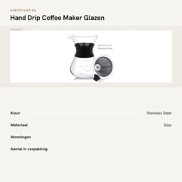 Dailygoods- Koffiezetapparaat Compact - Glazen Koffiepot - Roestvrijstalen Filter - Hittebestendig Borosilicaatglas - Duurzaam en Gebruiksvriendelijk — thumbnail 3