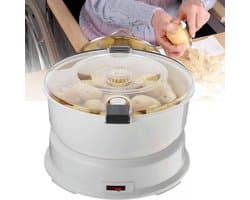 Elektrische Aardappelschilmachine - Automatische Schillen - Snel Groenten Schillen - Eenvoudig Reinigen - 1kg Capaciteit - Wit