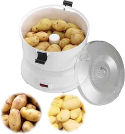 Elektrische Aardappelschiller - Automatische Groenteschiller - Snel Salade Bereiden - Eén Druk Op De Knop - 1 kg Capaciteit - Wit — thumbnail 1