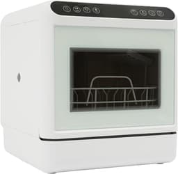 Tafelvaatwasser, mini-vaatwasser, 1100 W, 220 V, vaatwasser, compacte vaatwasser met 4 wasmodi, desinfecteren en drogen, 360° sproeien, touch-control, met 6 l waterreservoir, te gebruiken voor huizen — thumbnail 1