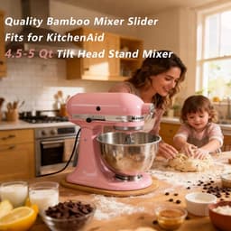 Mixer Schuifmat - Apparaat Slider - Keukenwerk Vereenvoudigen - Food-grade Bamboe - 35.6D x 22.6B x 1.8H cm - Naturel Bamboe — thumbnail 4