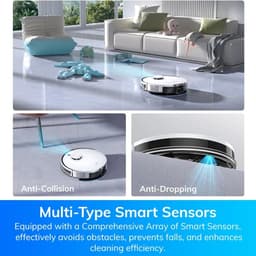 iLife A30 Pro Robotstofzuiger met Dweilfunctie – 5000Pa Kracht, Zelflegend Station, 60 Dagen Opslag, App Bediening & 180 Min Looptijd — thumbnail 4