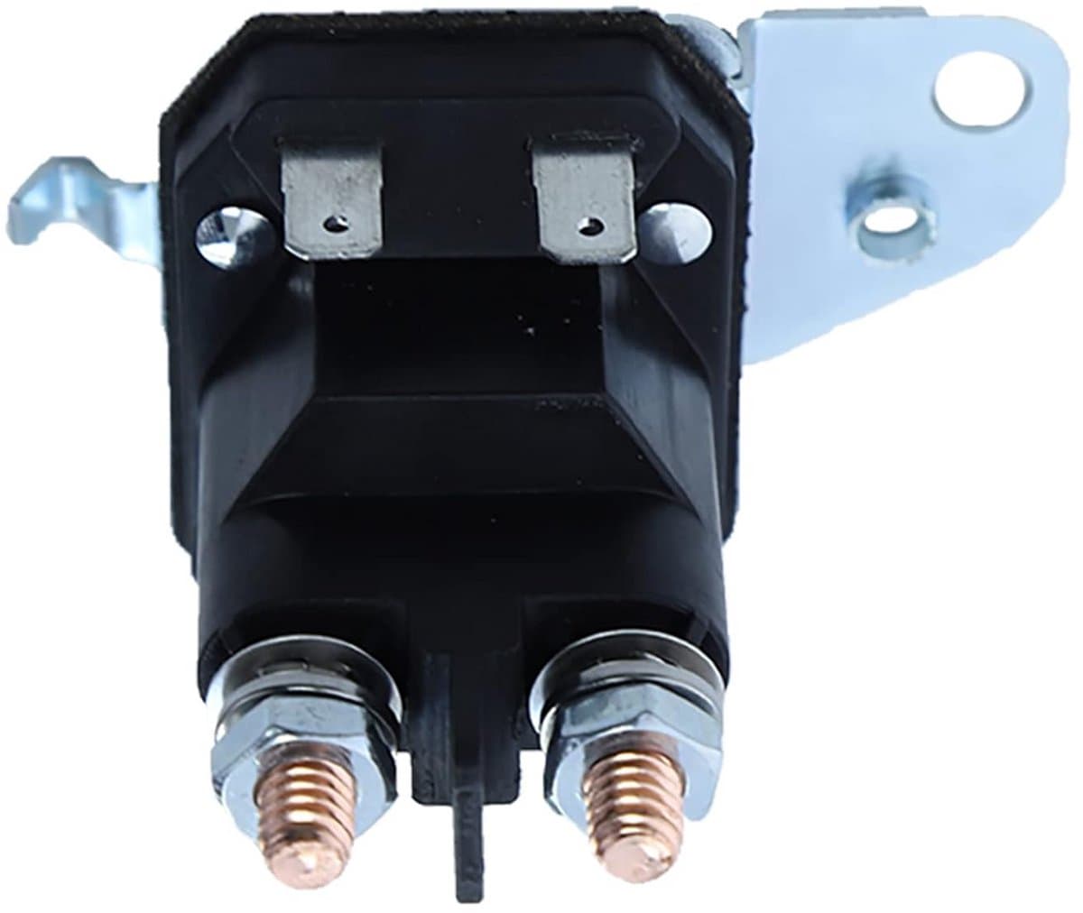 Startrelais Grasmaaier - Solenoïde Schakelaar - Motor Starten - 12 Volt 100 Ampère - 1/4 Inch Schroefdraad - Zilverkleurig — afbeelding 1