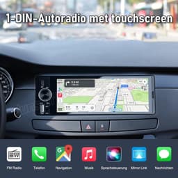 Hexinex - 1DIN Carplay Autoradio - 6.36 inch scherm - met Draadloze Carplay Android Auto - USB/USB-C - Achteruitrijcamera — thumbnail 5
