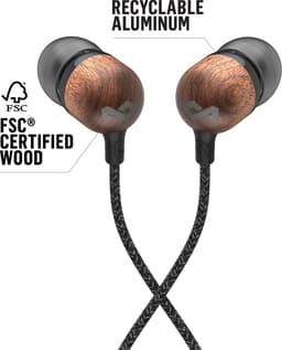 House of Marley Smile Jamaica Oortjes met Draad - Bedrade Oordopjes 3,5 mm Aansluiting - Met Microfoon en 1knopsbediening - Eco Friendly Design - 9 mm Drivers - Knoopvrije Kabel - Zwart — thumbnail 3