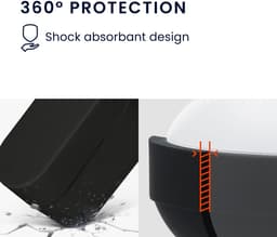 kwmobile Hoes geschikt voor Sony WF-1000XM6 - Siliconen cover voor oordopjes in zwart — thumbnail 4