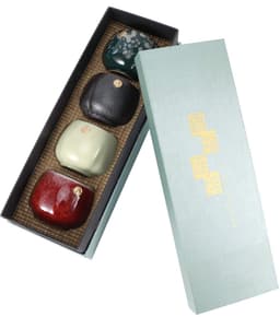 Dailygoods- Theekopenset 4-delig - Keramisch - Japanse Stijl - Theekopjes met Schotel - Geschenkdoos - Uitstekend Vakmanschap — thumbnail 2