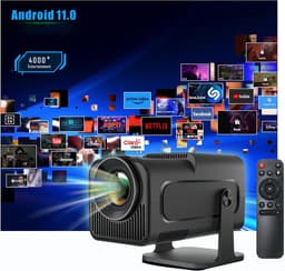 Mini Keystone Projector - Smart 1080P Draagbare Home Cinema Projector met WiFi 6, BT 5.0, 180° draaifunctie, 230 ANSI pixels, Bluetooth Projector voor telefoon, pc, laptop, PS5, HDMI, USB — thumbnail 1
