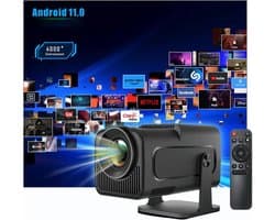 Mini Keystone Projector - Smart 1080P Draagbare Home Cinema Projector met WiFi 6, BT 5.0, 180° draaifunctie, 230 ANSI pixels, Bluetooth Projector voor telefoon, pc, laptop, PS5, HDMI, USB