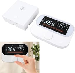 Kamerthermostaat - Thermostaat Ketelthermostaat - Verwarming Regelen - App Bediening Weer - 118 x 86 x 24 mm - Wit — thumbnail 4