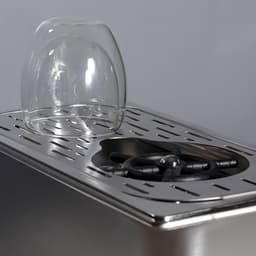 Bekerwasmachine Roestvrijstaal - Glazenspoeler Flessenreiniger - Snel Glazen Spoelen - Hogedruk Watersproei - 39x22.5x9.5 cm - Zilver — thumbnail 4