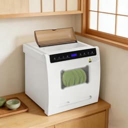 Mini-vaatwasser, tafelvaatwasser, multifunctioneel, 800 W, touchscreen, 6 programma's, 360° sproeiarmen, voor 4-6 personen, compact, vrijstaand, voor woningen, boten en campers — thumbnail 4