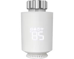 Slimme Thermostaat - Radiatorkraan Temperatuurregelaar - Energie Besparen - App en Spraakbediening - M30x1.5mm - Wit