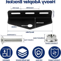 Trekker met aanhanger en kogelkop, universele trekhaak voor grasmaaier en tuinmachines, 7.5-15.2 cm houder — thumbnail 5