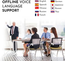 translator earbuds - AI Vertaalcomputer - AI-vertaling oordopjes Real Time - 144 Talen Real-Time Vertaling - Bluetooth-headset - Translator - AI Vertaler - Draagbaar - draadloze hoofdtelefoon - zwart — thumbnail 3