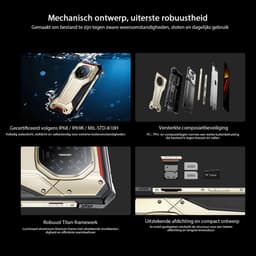 DOOGEE S300 Plus Robuuste smartphone 5G - 6.78 inch FHD+ 120Hz - 48GB RAM - 1TB ROM - 11000mAh 120W - Android 16 - 200MP+36MP Camera - Outdoor Smartphone IP68/IP69K - Dual Sim Telefoon - NFC GPS - Zwart — thumbnail 2