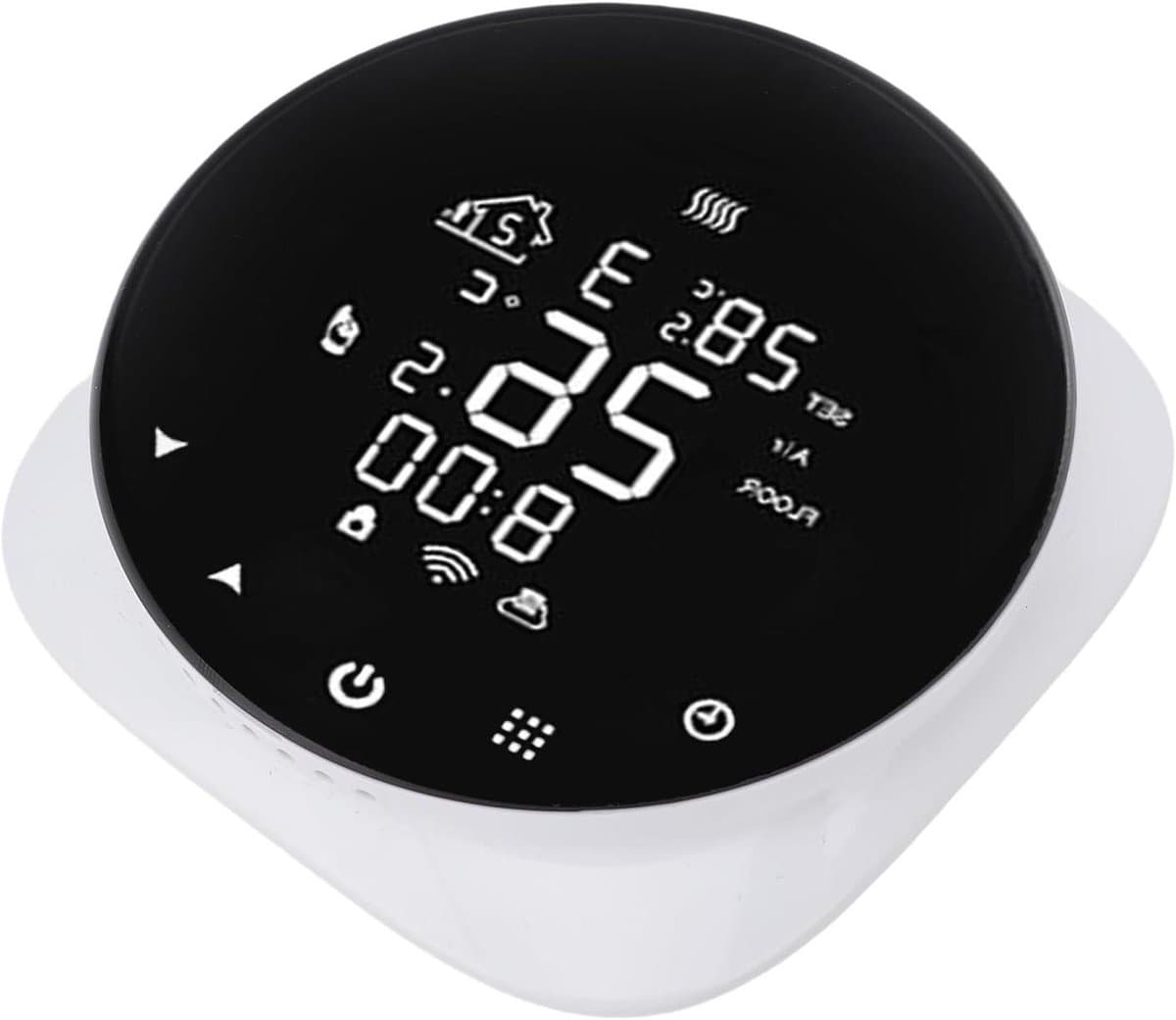 Slimme Vloerverwarming Thermostaat - Afstandsbediening Temperatuurregelaar - Comfort Verhoging - Smartphone Bediening - Compact Ontwerp - Wit — afbeelding 1