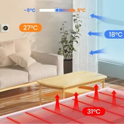 Digitale Temperatuurregelaar - Slimme Thermostaat - Comfort Thuis - Stembediening & Omgevingslicht - 181 inch TFT - Zwart — thumbnail 4
