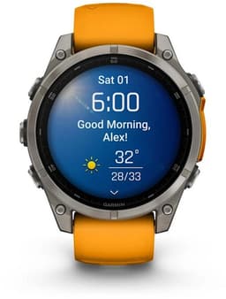 Garmin Fenix 8 Sapphire AMOLED 47mm - Titanium - Multisport GPS Smartwatch - Spark Orange/Graphite — thumbnail 1