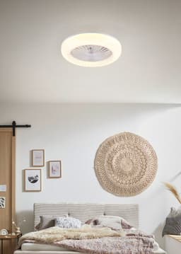 REALITY MORA - Plafondventilator - Wit - incl. 1x SMD 13 W - Licht apart schakelbaar - Afstandsbediening - Geïntegreerde dimmer - Traploos instelbare lichtkleur - Nachtlampje - Plafondbevestiging - 3 snelheidsinstellingen - Timer - Geheugenfunctie — thumbnail 4