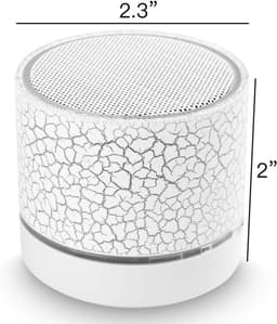 Draagbare draadloze mini Bluetooth-luidspreker, Super Bass stereo oplaadbare luidspreker met LED-verlichting - Wit — thumbnail 5