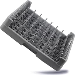 Afwasmand Horeca - Bordenmand Mokkenmand - Efficiënt Afwassen - Aanpasbare Indeling - 50 x 50 x 10 cm - Grijs — thumbnail 1