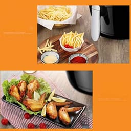 Airfryer Rijstkoker - Olievrije Frituurpan - Gezond Koken - Automatische Timer - 3.5 Liter - Rood — thumbnail 3