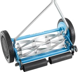 Duw grasmaaier - Loopmaaier Handmaaier - Gazon Onderhouden - 5-Blads Systeem - 16 inch Snijbreedte - Blauw — thumbnail 4