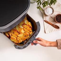 Airfryer met Raam - Heteluchtoven Frituurpan - Gezond Koken - PerfectCook Technologie - 4 Liter - Zwart — thumbnail 5