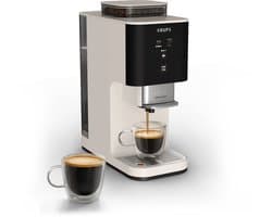 Krups Coffee Crush SA4001 - Automatische koffiemachine - Ivory - Compact 15 cm breed - Geschikt voor bonen en gemalen koffie