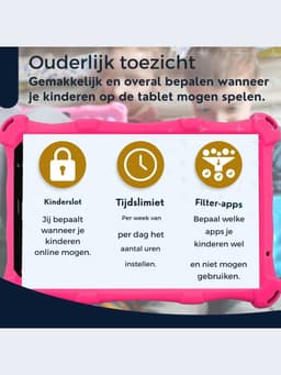 Florixa® Kindertablet Deplay - Kinder Tablet Deplay - Kindertablet Deplay Pro - Roze - 23cm x 13cm x 1cm — thumbnail 2