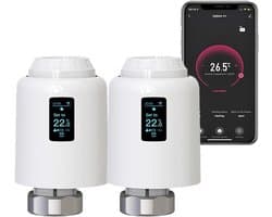 Slimme Wifi Radiator Thermostaat - Directe Programmering & Spraakbesturing (Alexa/Google)