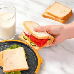 Magnetron Kookplaat - Sandwich Schotel - Snel Opwarmen - Geuren Voorkomen - 25 cm - Oranje — thumbnail 5
