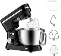 Keukenmixer - Deegmixer Cake mixer - Bakken en mengen - Kantelkop ontwerp - 4 liter kom - Zwart — thumbnail 1