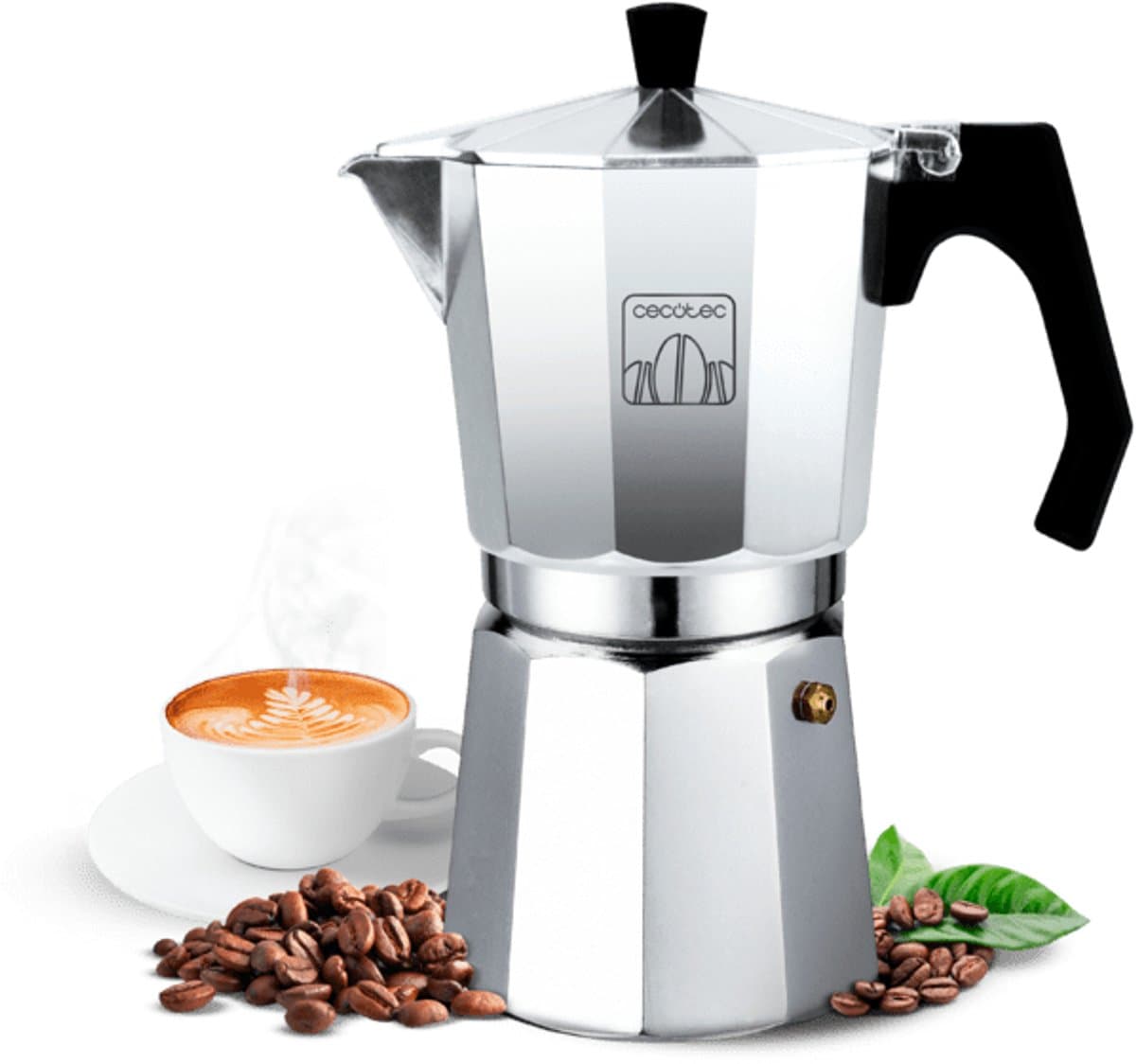 Cecotec MokClassic 300, Moka Express, 0,15 l, Aluminium, Aluminium, 3 kopjes, Gemalen koffie — afbeelding 1