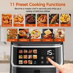 UrbanSelect - Airfryer 8 Liter - Gezonder koken - Slimme functies — thumbnail 5