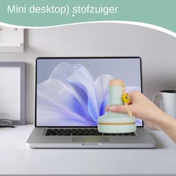 Bureau Stofzuiger - Mini Stofzuiger - Bureau Reinigen - Dubbele Snelheid - 8.7x8.7x12cm - Groen — thumbnail 4