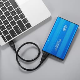 Externe Harde Schijf - Draagbare Opslag - Bestanden Opslaan - Ultra Slank Aluminium - 2 TB - Blauw — thumbnail 2