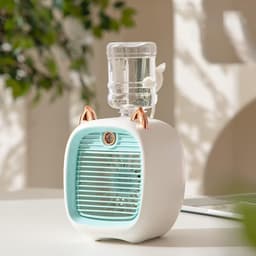 Mini Air Cooler - Persoonlijke Ventilator - Persoonlijke Koeling - Nanotechnologie Spray - Compact Formaat - Blauw — thumbnail 3