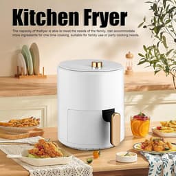 Elektrische Luchtfriteuse - Olievrije Oven - Grote Maaltijden - 360 Graden Warmte - 6L Capaciteit - Zwart — thumbnail 4