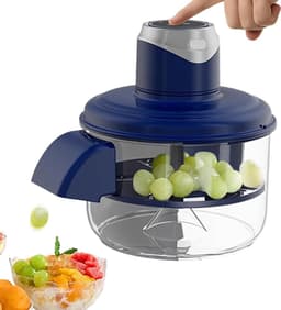 Elektrische Schilmachine - Automatische Dunschiller - Snel Fruit Bereiden - Duurzaam ABS Roestvrij Staal - 20 x 22 cm - Blauw — thumbnail 1