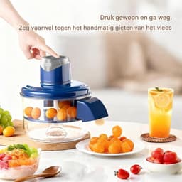 Automatische Schilmachine - Elektrische Verwijderaar - Keuken Voorbereiding - Eénknopsbediening - 20x22cm - Blauw — thumbnail 5