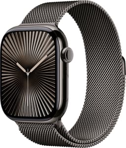 Apple Watch Series 10 - Wifi + 4G - 46mm - Slate Titanium Case met Slate Milanese band - M/L — thumbnail 1
