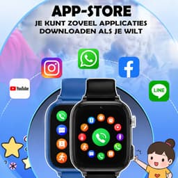 Vashoy T53-Kinderhorloge-Nieuwe smartwatches voor kinderen met GPS-videogesprek-SOS-Leermodus-App om te downloaden-Cadeaus voor kinderen van 5 tot 16 jaar — thumbnail 3